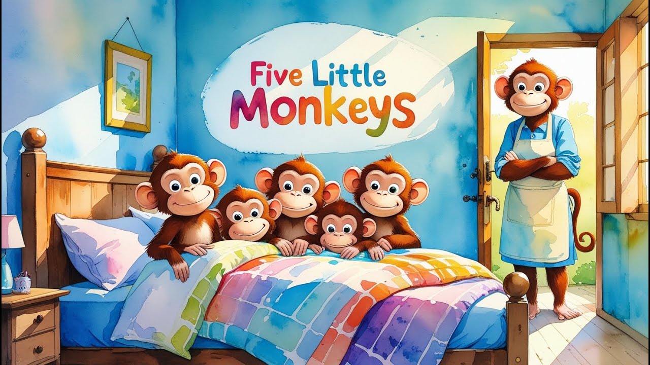 Five Little Monkeys - NeoKids Nursery Rhymes & Kids Sing Along Songs ...