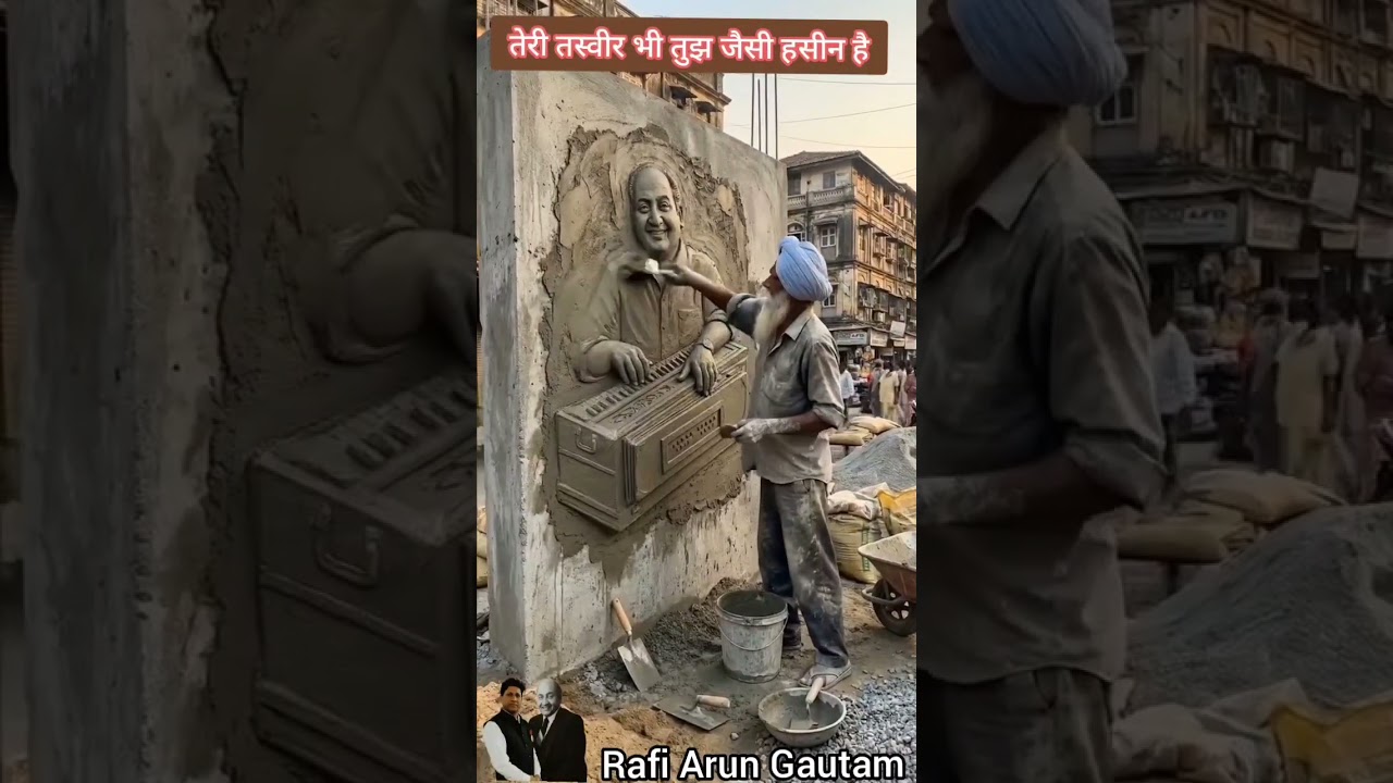 🌹तेरी तस्वीर भी तुझ जैसी हसीन है🌹AI Video Mohd.Rafi Song Kinare Kinare✍️RAFI ARUN GAUTAM