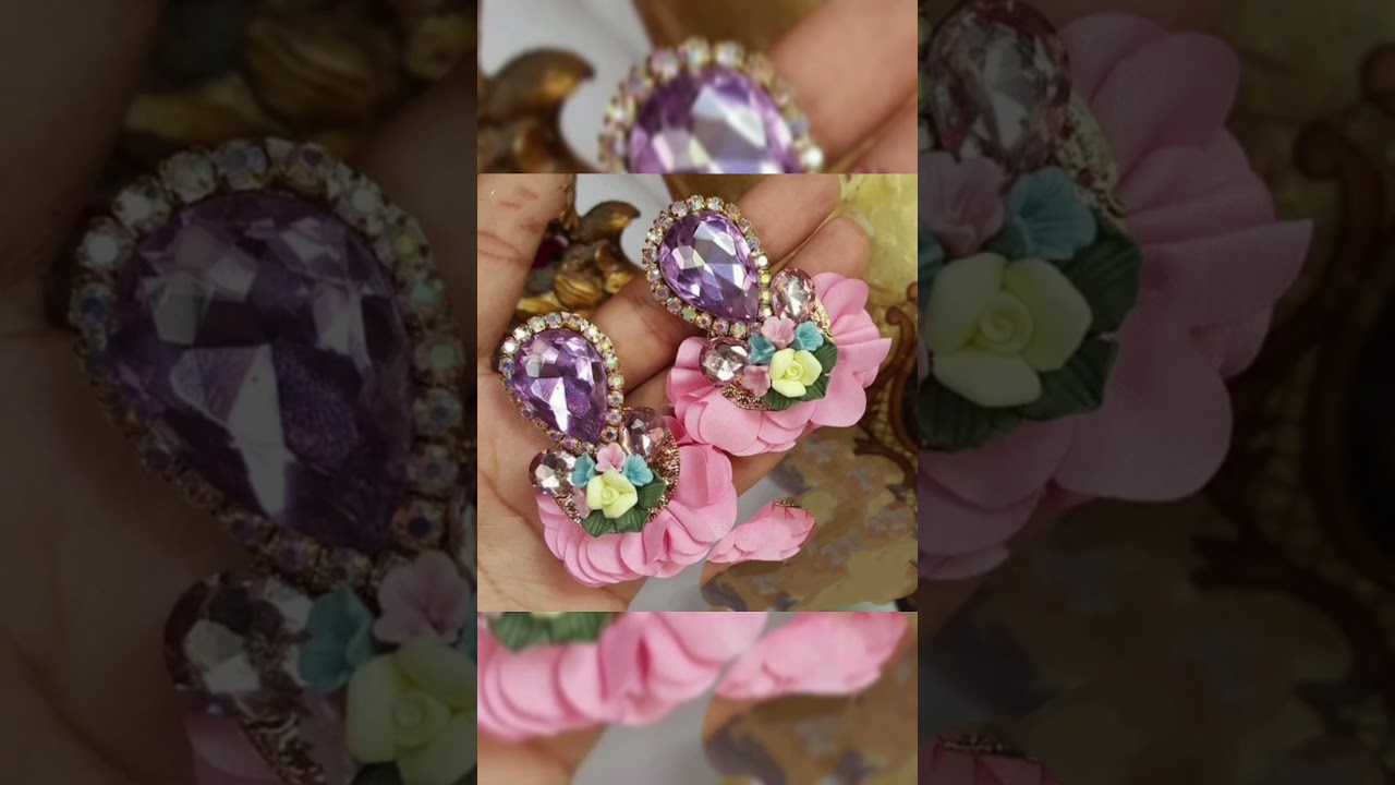 Elegant Embroidery Earrings For Girls 💥||Ladies Beaded Earrings 💕|