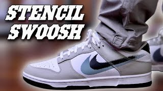 Nike Dunk Low STENCIL SWOOSH Review & On Feet - YouTube