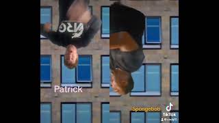 SpongeBob and Patrick falling off a building