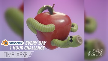 Procedural Worm with Geometry Nodes - Blender Every Day #216