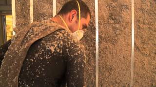 CCHRC Building Addition: Insulating with Damp-Spray Cellulose