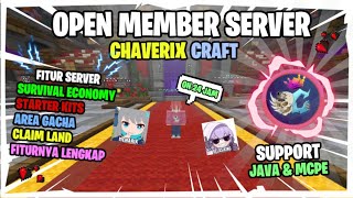 SERVER MINECRAFT INI MENGGUNAKAN TEMA SURVIVAL ECONOMY: CHAVERIX CRAFT, SUPPORT JAVA & MCPE