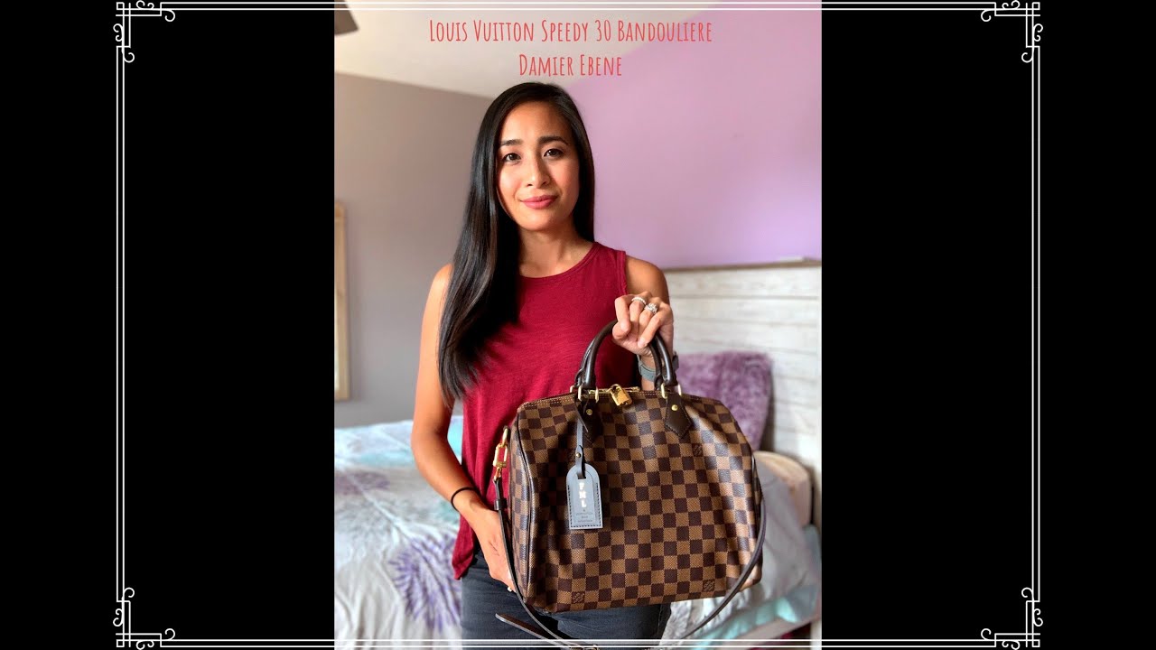 Louis Vuitton Speedy Bandouliere 30 Damier Ebene Review,Modelling shopts 