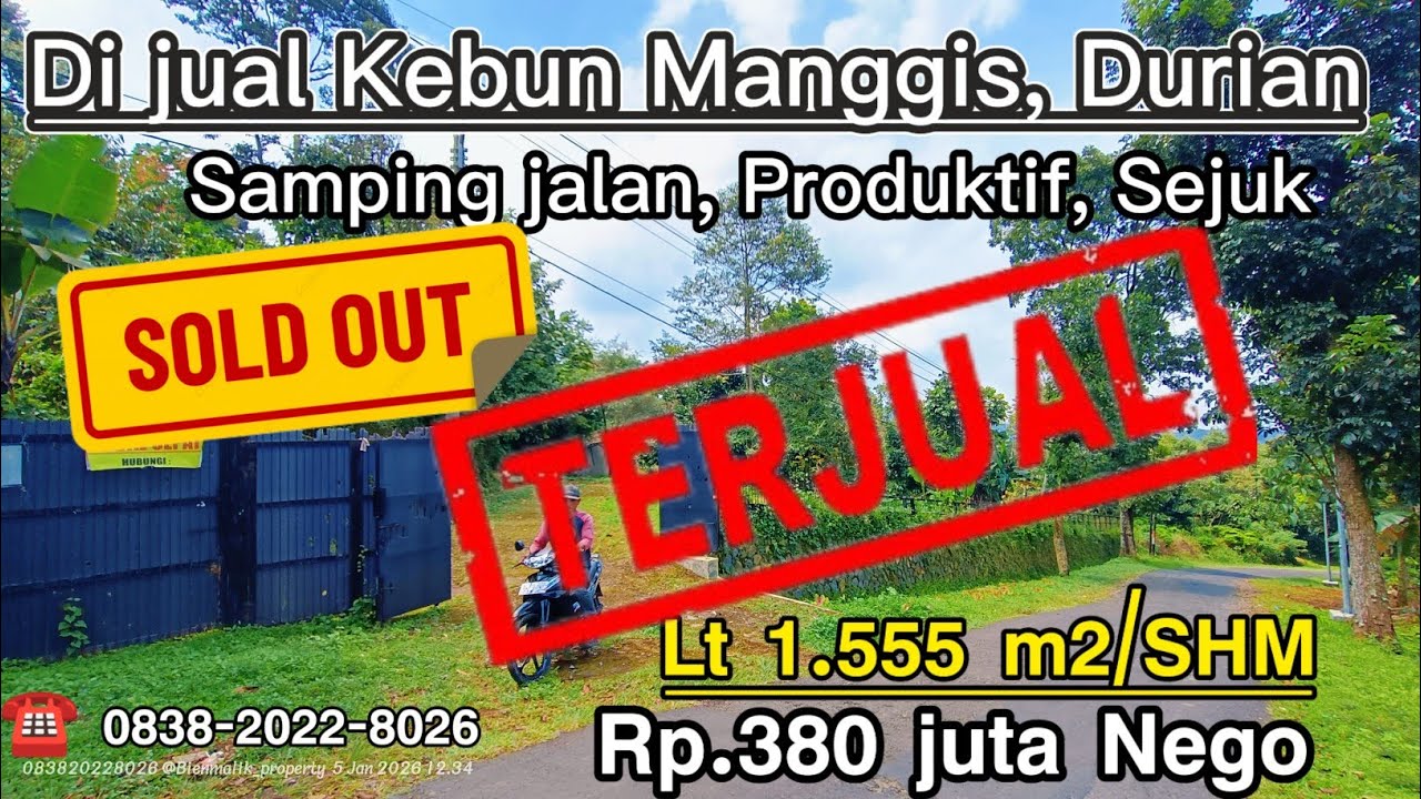 🌳 DIJUAL KEBUN SIAP PAKAI FASILITAS LENGKAP – LOKASI SEJUK & STRATEGIS KIARAPEDES PURWAKARTA 🌳