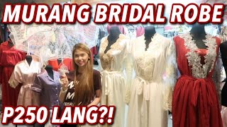 MURANG BRIDAL ROBE SA DIVISORIA! P250 LANG?! ANG GANDA NG QUALITY! | VLOG#47 Candy Inoue ♥️