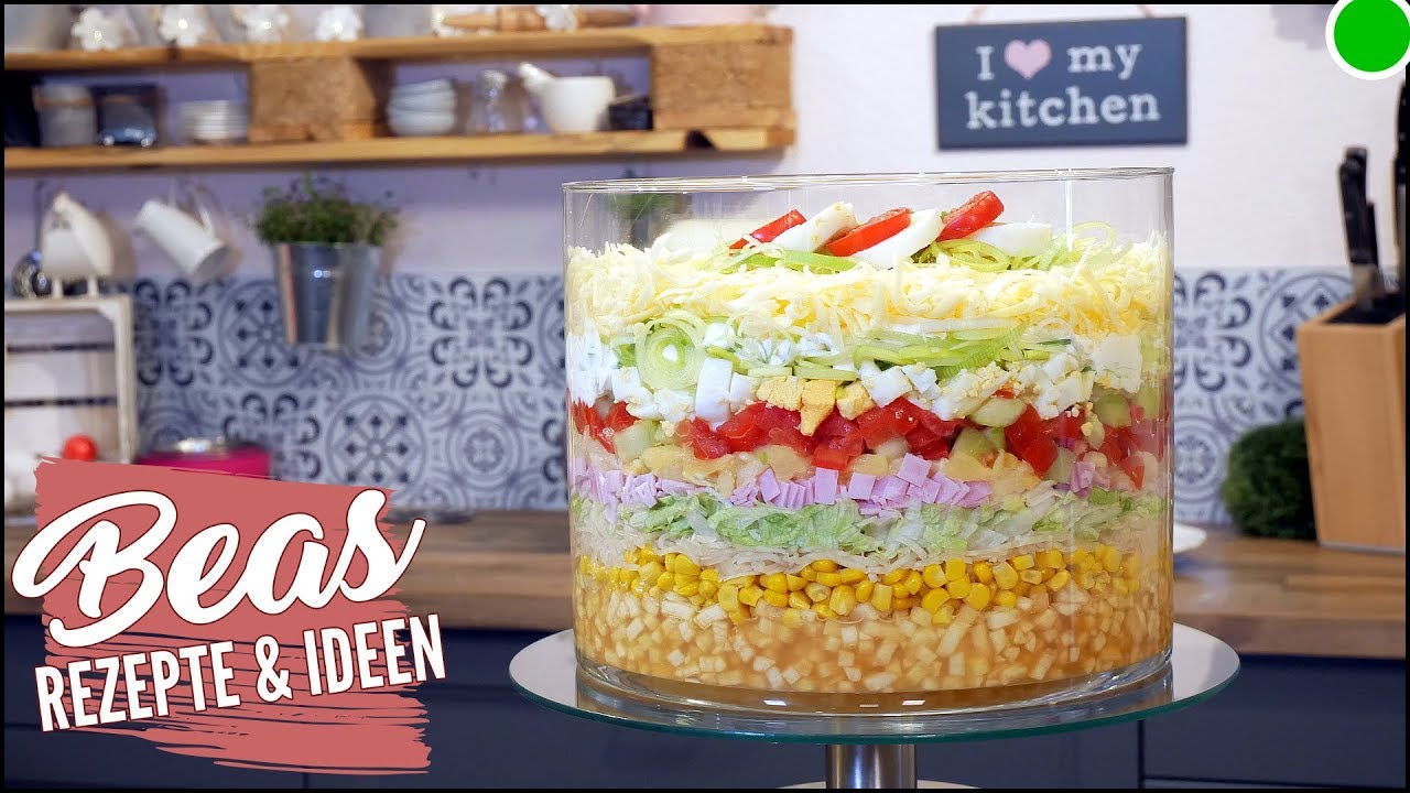 Schichtsalat XXL Rezept 🥇 Partysalat schichten - YouTube