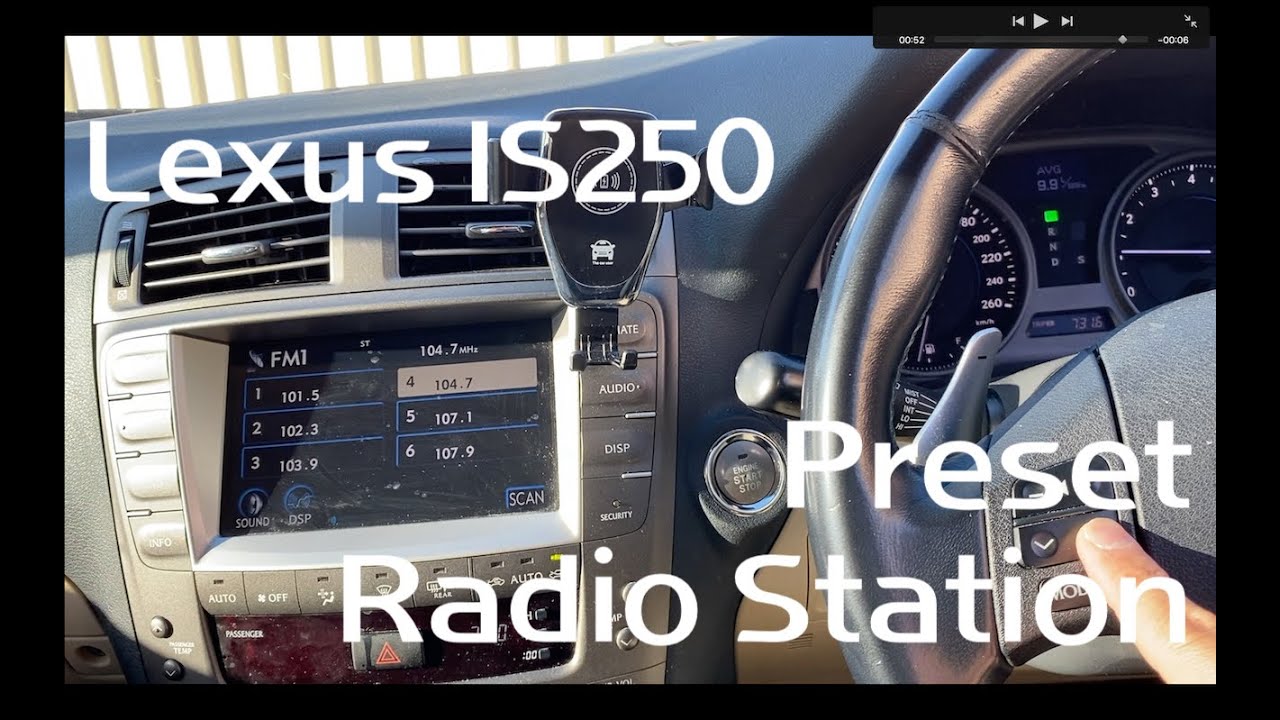 Change the number of Preset Radio Stations LEXUS IS250 YouTube