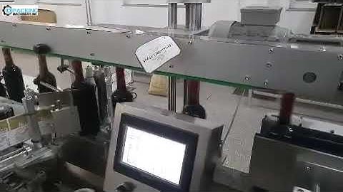 Automatic red wine bottle vertical 2 sticker labeling machine labeling line