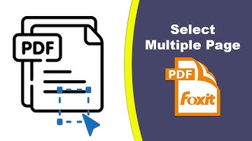 How to select multiple pages at once in a pdf file in Foxit PDF Editor