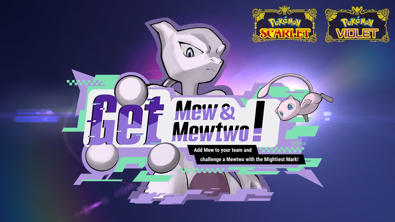 Pokemon Scarlet and Pokemon Violet - Official Mew and Mewtwo