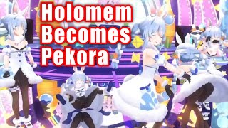 Over 30 Holomems (JP, EN, ID) gets turned into Pekora