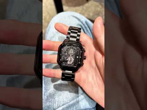 ساعة كوارتز ميكانيكية مربعة مقاومة للماء مع عقارب مضيئة الإصدار المحدود