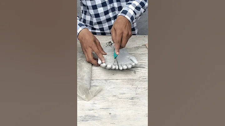 hand gloves cement pot ideas #shortsfeed #shorts #trending