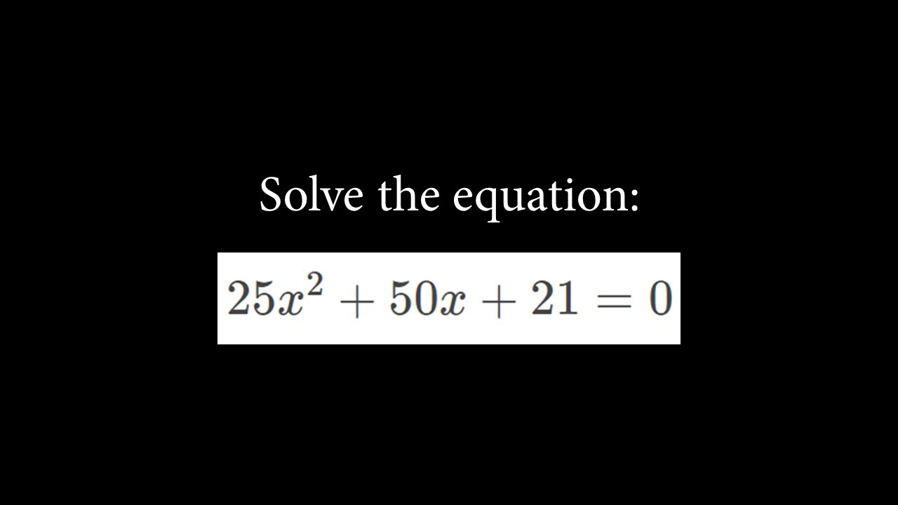 How To Solve Quadratic Equation With Large Coefficients YouTube How To Solve Quadratic Equation With Large Coefficients YouTube