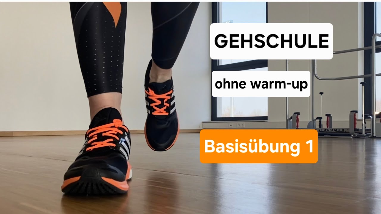 Gehschule - Basisübung 1: Der halbe Schritt, initialer Kontakt und Stoßdämpfung