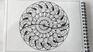 Easy mandala art for beginners...#mandalaartforbeginners #mandala #mandaladrawing #mandalaart