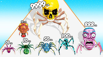 Spider Evolution Runner Game - Level Up Spider Max Level ASMR Gameplay