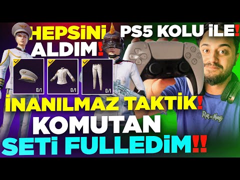 İNANAMICAKSINIZ! KOMUTAN SETİNİ PLAYSTATİON 5 KOLUYLA FULLEDİM! (TEKTE ALDIM) PUBG Mobile