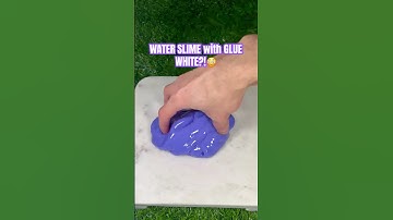 Water Slime with WHITE GLUE?😳 #slime #satisfying