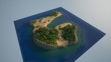 Procedural Island Tool for UE5 made with Houdini