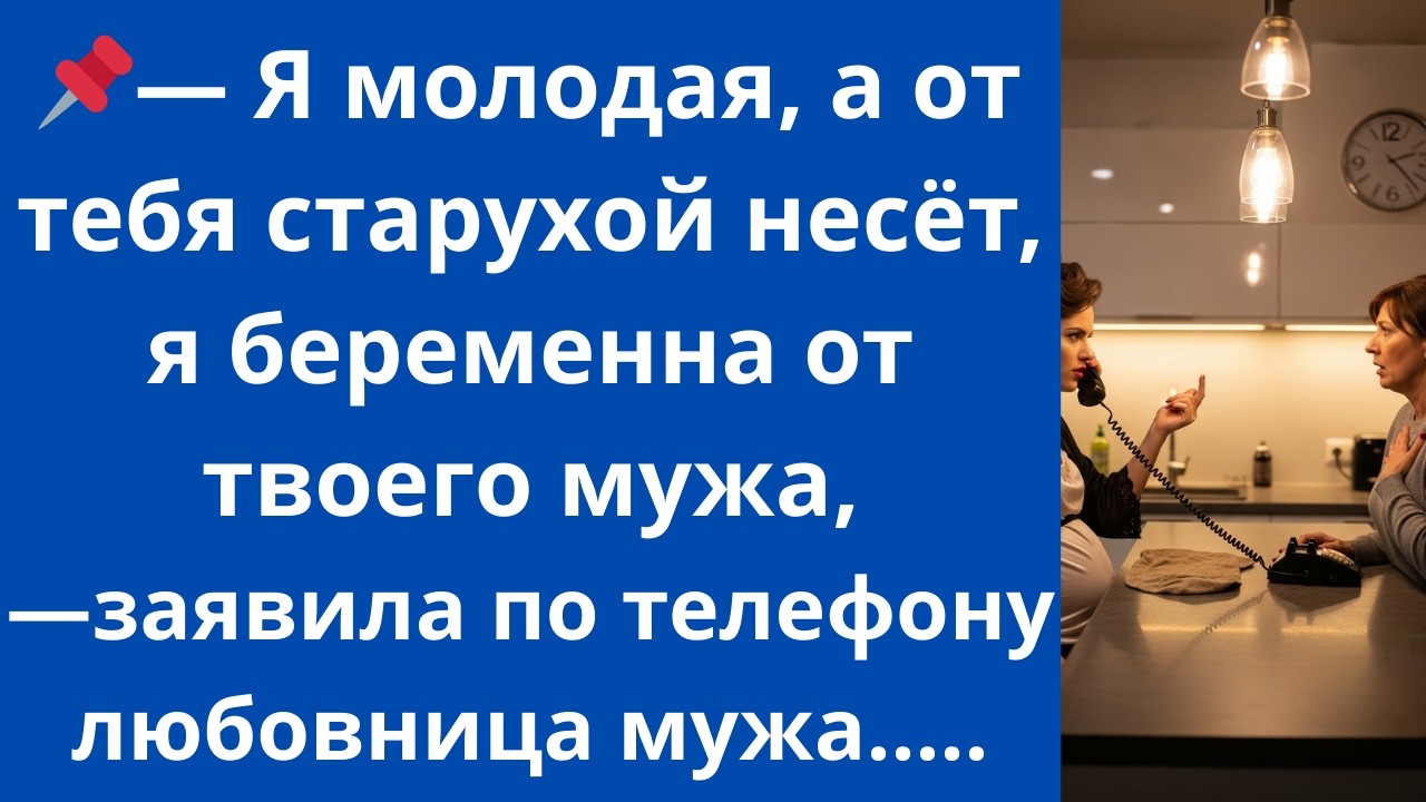 ​Я молодая, а от тебя старухой несёт, я беременна от твоего мужа,—заявила по телефону любовница мужа