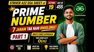 Prime Number in Java | Brute Force Approach | Striver A2Z DSA Sheet | GFG Prime Number Problem