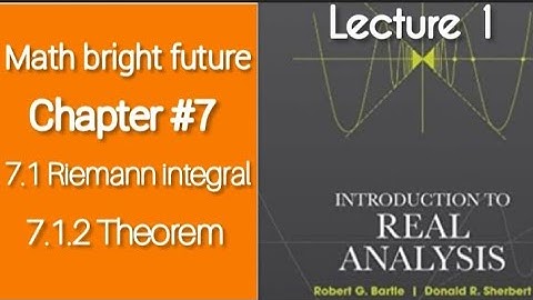 #riemannintegral Real analysis|Riemann integral|Robert bartle|7.2.1 Theorem|@mathbrightfuture7965 #bs