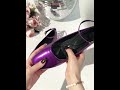 [Purple Mary Jane Flats] Purple Glossy Mary Jane Flats