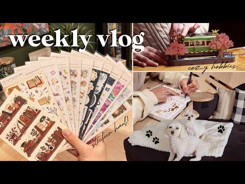 Cozy hobbies, Stickii sticker haul & Penny & Walt get groomed!