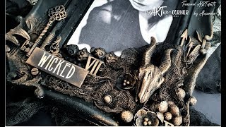 'Wicked' Mixed Media Halloween Photo Frame | Beginner Tutorial | DT Project for CreARTive Corner screenshot 5