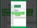 Excel Auto Fill Hack | Create Your Own Custom List in Excel 🔥