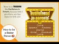 How to be a better person - Dutifulness to parents and treating them kindly