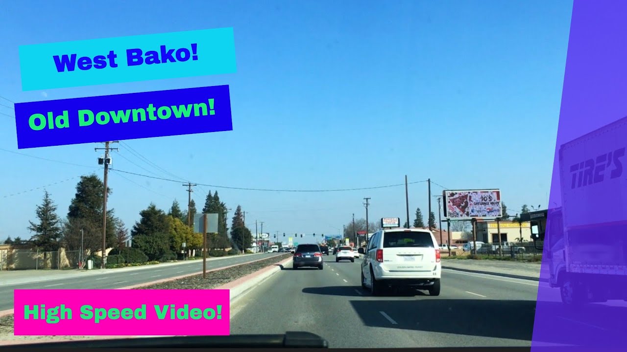 (West) Bakersfield, CA to Old Downtown Bakersfield High Speed Driving