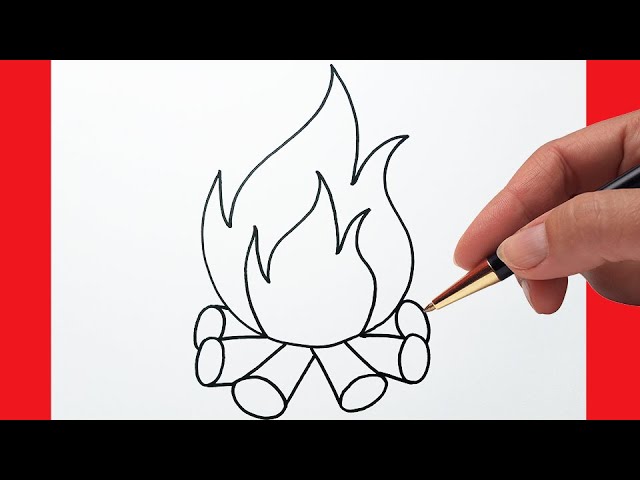 How to draw fire, flames, and fireballs class=