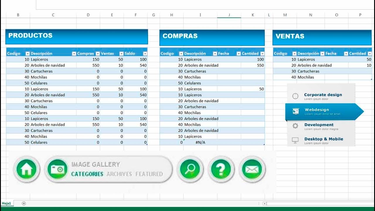 Como hacer inventario en excel