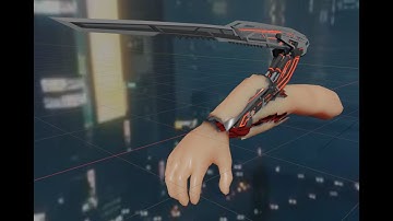 Cyberpunk Mantis Blade 3d mode demo