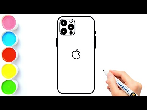 How to Draw Apple iphone | How to Draw iphone Apple | iphone Drawing | Apple iPhone | Draw Smart