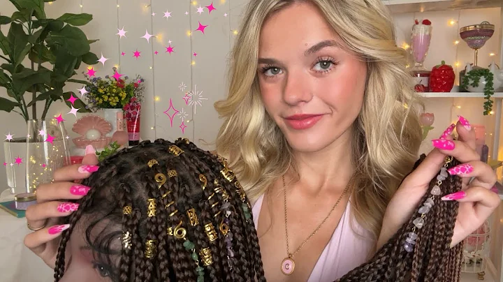 ASMR Playing With + Styling Your Braids ⋆𐙚₊˚⊹🎀₊˚ (tingly scalp check, crystal hair charms, etc)