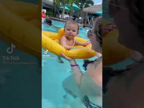 Baby Dancing in Pool Tik Tok