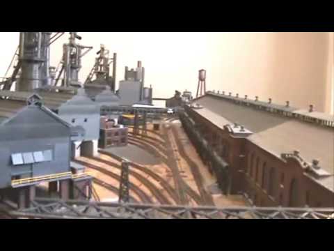 N Scale Steel Mill Model - YouTube