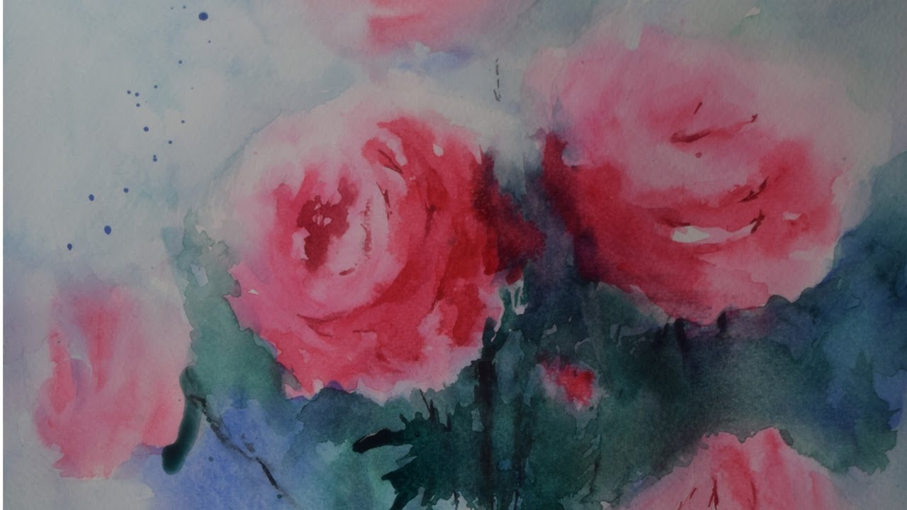 TUTO #AQUARELLE FLEURS - YouTube