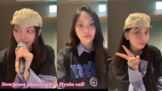 Newjeans phoning live 2024/04/10 (Engsub) Hyein call