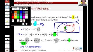 ACTL1101: Probability - Assumed Knowledge