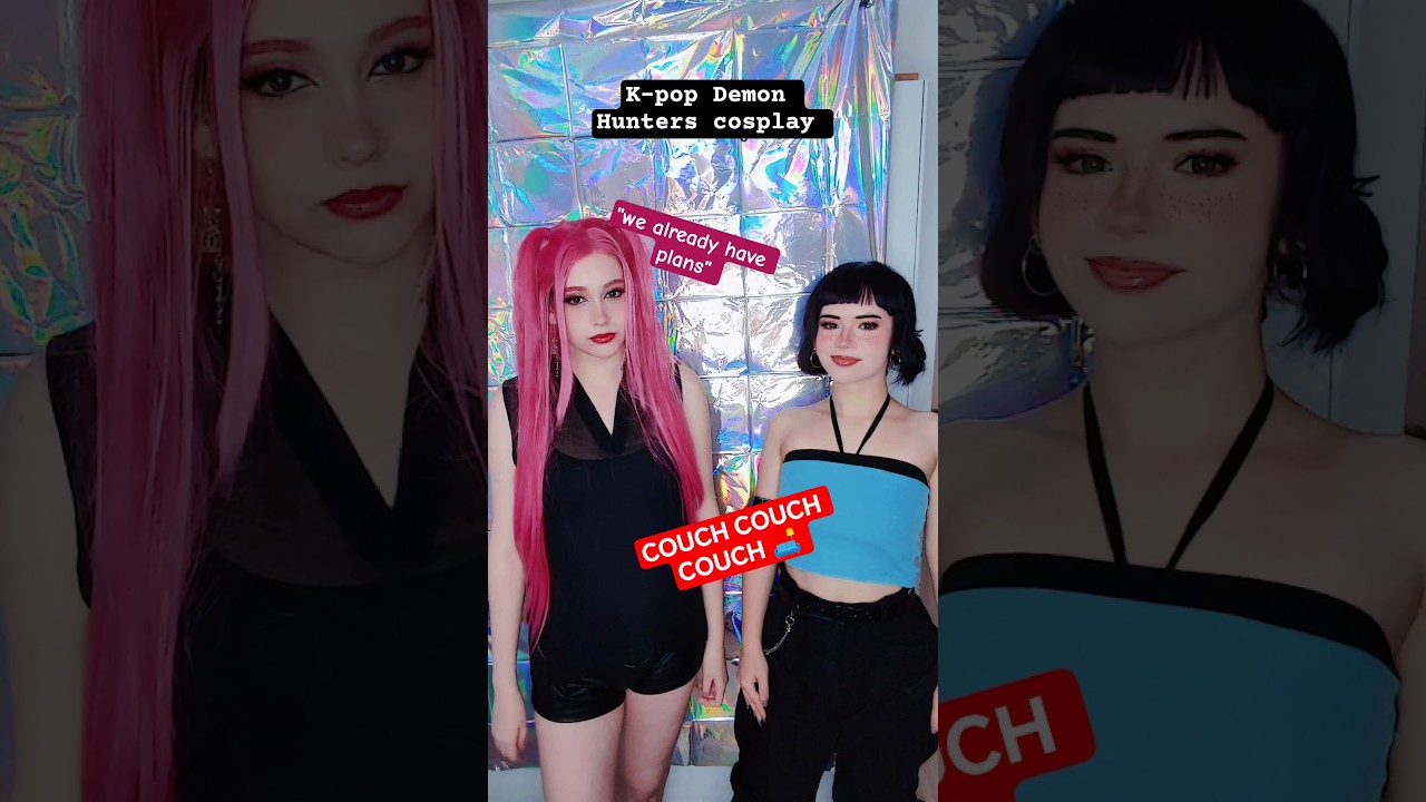 Couch 🛋️ Couch 🛋️  | Mira & Zoey @nikkihatsunecosplay K-pop demon hunters #cosplay #shorts