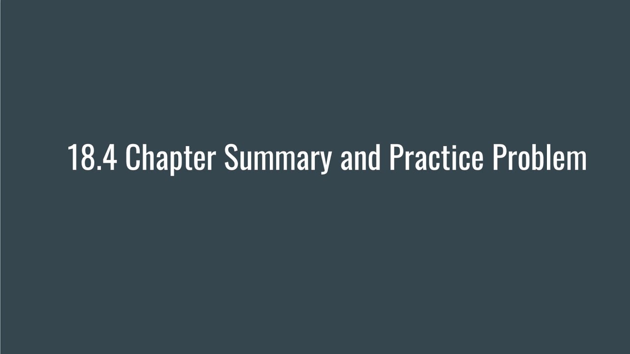 18.4 Chapter Summary and Practice Problem - YouTube