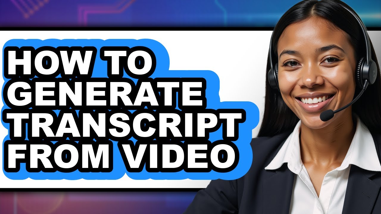 How to Generate Transcript from Video (easy Method) - YouTube