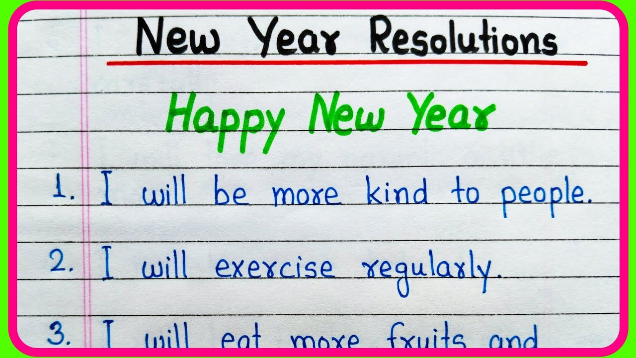 How to Make Your New Year's Resolutions Successful