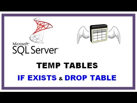 SQL Server Temp Tables - TSQL Command Line  with  IF EXISTS and  DROP TABLE